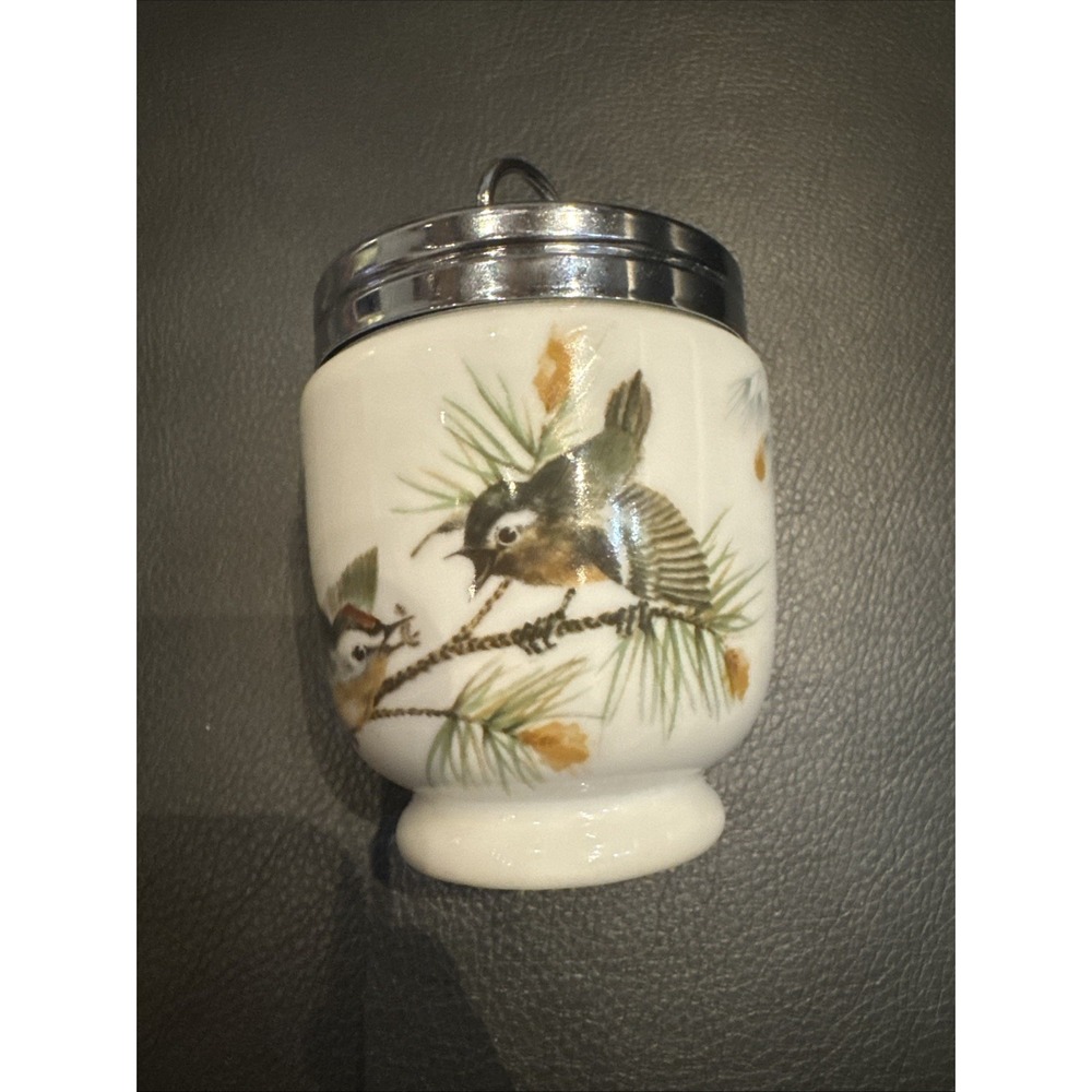 Vintage Royal Worcester Porceain Egg Coddler England Birds 3 1/4 in 6 oz - Picture 6 of 10